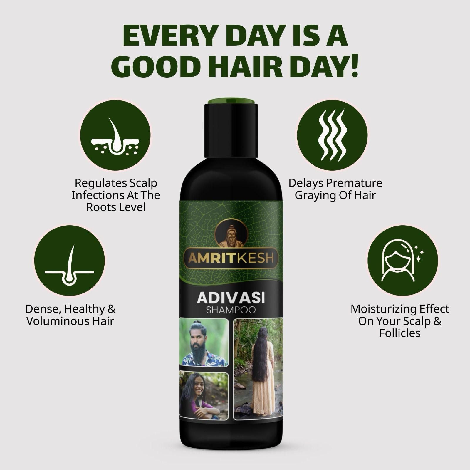 Amritkesh Adivasi Shampoo 100ml | Natural Hair Growth & Care