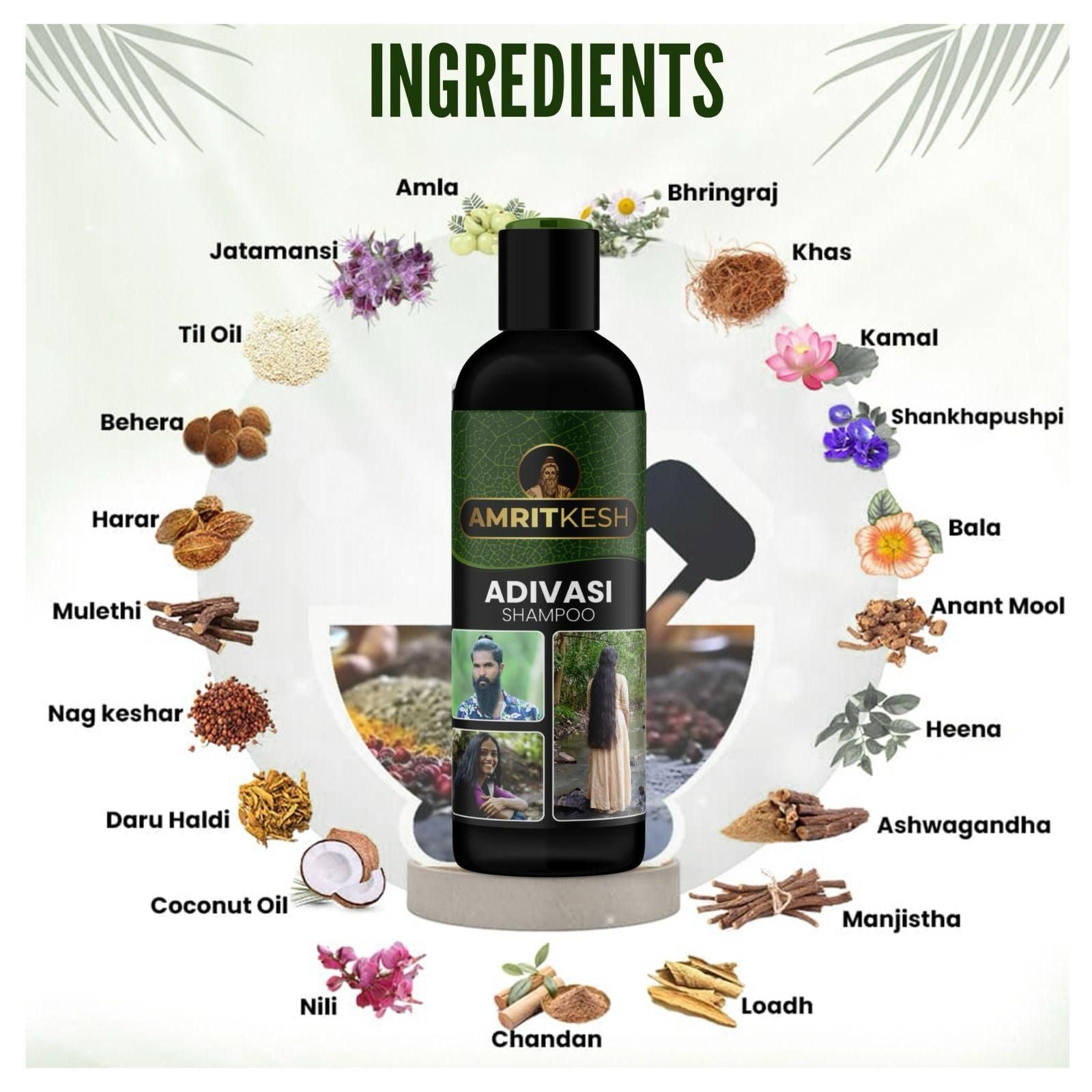 Amritkesh Adivasi Shampoo 100ml | Natural Hair Growth & Care
